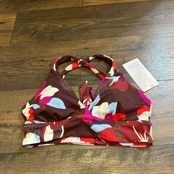 Athleta Other - Athleta Floral Plunge Bikini Top A-C